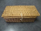 Basket With Lid  Woven Wicker   Rattan Wood Storage Basket
