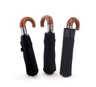 43  Mens Auto Open close Stromproof Compact Folding Umbrella Black