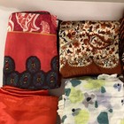 Lot 20 Scarves Scarf Designer Vintage Silk  poly cotton Cutters Crafts Flaws