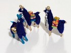 Llama Key Chain  3 Pack Blue Color