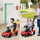 3-in-1 Stroller Sliding Walker With Parental Control Handle  red 