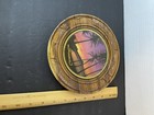 Vintage Hawaii Monkey Pod Wood Plate Carved Tiki Palm Tree Wall Decor 10   
