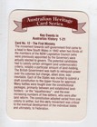Australian Heritage Card Series Card  12 Politics The First Australian Ministry
