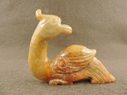 Antique Chinese Hetian Jade Statue Hand-carved Old Jade Bird Pendant