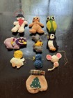 Vintage Felt Tree Ornaments   10 