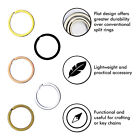 Flat Key Rings Key Chain Metal Split Ring 40pcs 5 Colors 1 Inch Or 1 25 Inch