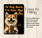 Akita In Dog Beers Sign Man Cave Beer Bar Pub Decor Funny Metal Tin Wall Art