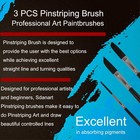 Pinstriping Brush 3 Pcs Long Liner Striping Set  1 2 3 Professional Art Kit