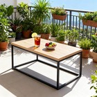 Censi Modern Coffee Table Ottoman For Living Room  Industrial Vintage Wood Metal