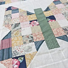 Homemade Butterfly Baby Patchwork Quilt Top 47x47  Pieced  Baby bed wall Decor