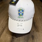 Nike Cbf Brazil Hat White Rope Trucker Cap Brasil Soccer Team Football