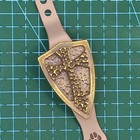 Bronze Crater Cross Shield Dog Claw Tc4 Pocket Clip For Rick Hinderer Xm18