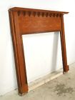 Antique Traditional Oak Wooden Fireplace Mantel