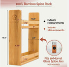 Morvat Premium Bamboo Wooden Spice Jar Organizer Rack