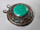 Vintage Pendant Large Afghan Kuchi Turkmen Tribal Turquoise 66 9g Statement