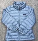 Patagonia Kid   s Xs 5 6 Down Sweater Puffer Jacket Full Zip Quilted Light Blue