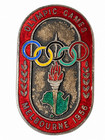 Melbourne 1956 Summer Olympic Games Participant s Athlete Badge No 4633 programm