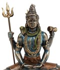 Lord Shiva Sitting In Lotus Pose Hindu God Antique Bronze Finish Statue