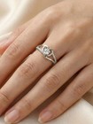 Womens Heart Promise Ring Cz Engagement Wedding Band Gold Silver Plated Jewelry