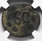 Antioch Otho  Ad 69 Ae Bronze Coin  Roman Empire  Ngc  Rare Year Of 4 Emperors 