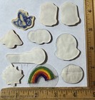 Vintage Mixed Lot Of 10 Small Stick On Felt Patch Travel Souvenir Pumpkin Crafts