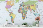 3d World Map Colorful Self-adhesive Removeable Wallpaper Wall Mural 34