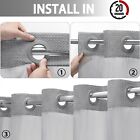 No Hook Shower Curtain With Snap In Liner Set Grey Waffle Shower Curtain For Bat
