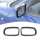 For Charger Side Mirror Rain Visor Eyebrow Guards Covers Trim For Dodge Black