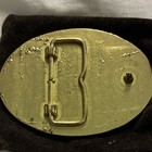 Nra Ila Vote Gun Rights 1984 Oval Gold Tone American Flag Metal Belt Buckle