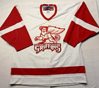 Grand Rapids Griffins Jersey Mens 2xl White Ahl Hockey Sp Authentic Fight Strap