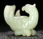 2 2  Old Chinese Natural Hetian Jade Carved Bird Animal Beast Pattern Amulet