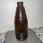 Vintage Anheuser-busch Budweiser Bottle Embossed Eagle Amber Brown Glass Empty