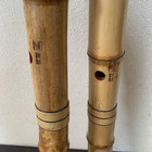 Shakuhachi Japanese Flute Instrument Traditional Vintage Antique Set Lot Of 2 Ky