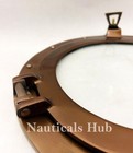 Copper Antique Porthole Transparent Glass Round Port Hole  Ship Windows Gift