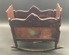 Antique Primitive Accordion Folding Wood Rocking Baby Doll Cradle Bed