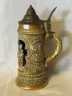 German Tavern Scene Lidded Stein 1976 Csl6 Variant Ceramarte Brazil