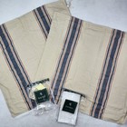 Vintage Retired Ralph Lauren Chadwick Stripe Tan 2 Piece Set European Shams 