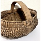 Antique Splint Oak Wood Buttocks Egg Basket Large 13 In Vintage Appalachia Folk