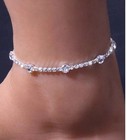 5 00ct Round Cut Lab Created Diamond Women s Tennis Anklet 14k White Gold Plated