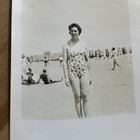 Vintage Photograph Snapshot Leggy Women Beach Seen Pin Up Style 1940s - A1