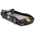 Kids Black Turbo Race Car Twin Plastic Toddler Kid Children Bedroom Furniture