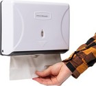 Hand Paper Towel Dispenser Wall Mount Touchless Commercial Folded Bathroom White