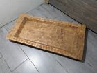 Vintage Rustic Primitive Carved Solid Wood Serving Dough Tray Trough Bowl
