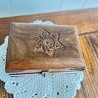 Vintage Wooden Box With Latch And Lid