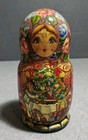 Vintage Handpainted Russian Matryoshka Nesting Dolls Wooden 5-pc Nutcracker Rare