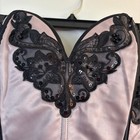 Intimate Attitudes Purple Overbust Corset Black Appliqu   38