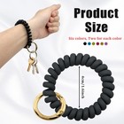 Jdbzydm 12 Pack Colorful Wrist Coil Keychains With Metal Rings