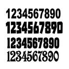 Vintage Look Meatball Race Car Numbers Vinyl Decals 2ea -  Select Size   Color