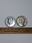 2 Oversized Novelty Coins 1964 Jfk Half-dollar   Jefferson Nickle 3 