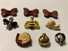 Vintage Realistic Buttons-butterflies  Ladybugs  Snails  Bees  Metal plastic